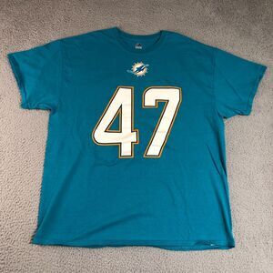 Miami Dolphins Shirt‎ Men Extra Large Blue Alonso #47 NFL Football Sportswear